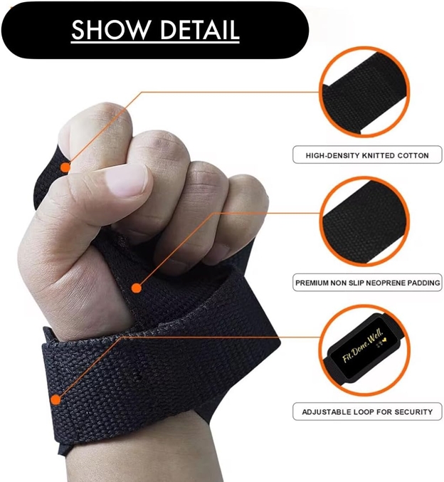 Fit.Done.Well. Lifting Wrist Straps thumbnail 2